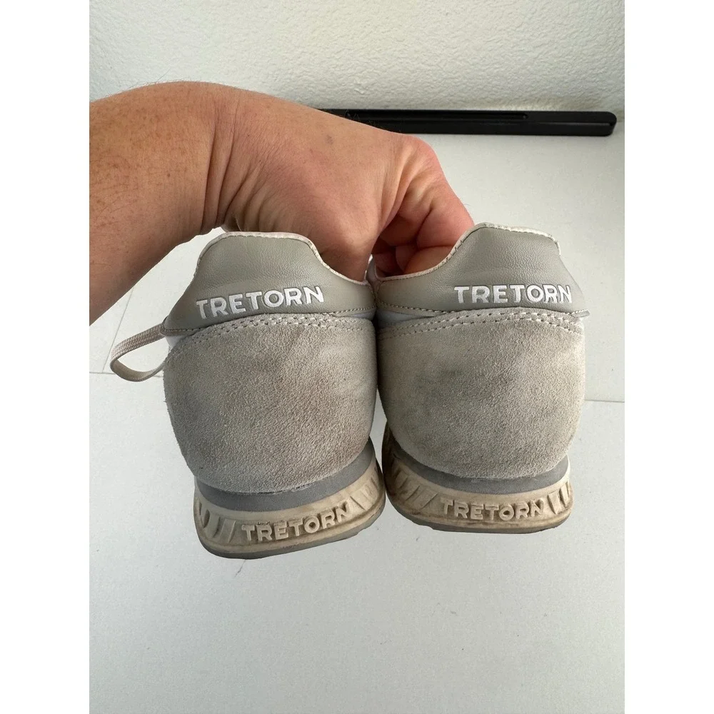 Tretorn Rawlins 20 Leather Suede White Gray Athletic Sneakers Women Size‎ 9.5
